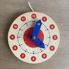 Wooden toy clock for sale  LONDON