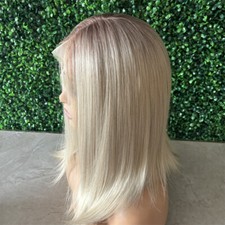 Peruca Bob curta peruca loira platina gelada 13x4 frente de renda peruca de cabelo humano para mulheres comprar usado  Enviando para Brazil