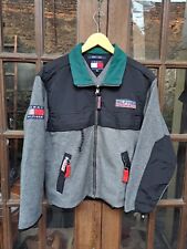 Jaqueta de lã vintage anos 90 Tommy Hilfiger equipamento atlético bandeira masculina pequena EUA comprar usado  Enviando para Brazil
