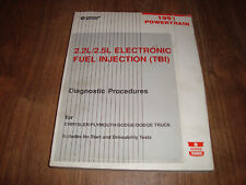 Chrysler Motors 1991 Powertrain 2.2L 2.5L  Electronic Fuel Injection Diagnostic, usado segunda mano  Embacar hacia Argentina