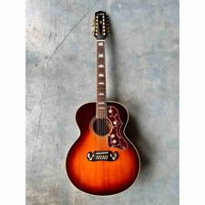 Guitarra acústica Epiphone by Gibson EJ-212 VS 12 cordas J-200 mogno usada comprar usado  Enviando para Brazil