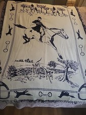 Equestrian themed throw for sale  Sanford