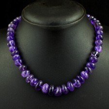 Autêntico Colar Feminino de Contas Rondelle de Ametista Minerada na Terra 316 Cts JK 35E393 comprar usado  Enviando para Brazil