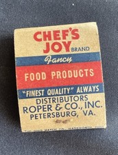 Vintage advertisement chefs for sale  Emporia