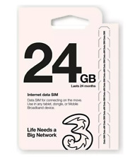 Três cartões SIM de banda larga móvel com dados de 24 GB para uso em iPad, tablet, dongle comprar usado  Enviando para Brazil
