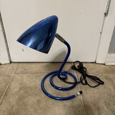 Abajur de mesa vintage meados do século era espacial atômica retrô azul metálico funciona limpo comprar usado  Enviando para Brazil