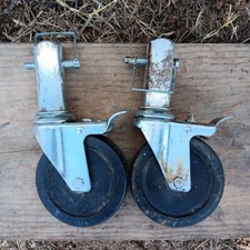 Rodas rodízio de borracha dura 2 peças 5" com haste quadrada de 1,5", usado comprar usado  Enviando para Brazil