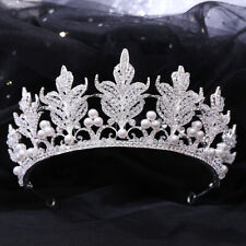 Tiara de pérola cristal 7,2 cm de altura coroa casamento noiva rainha princesa formatura adulto comprar usado  Enviando para Brazil