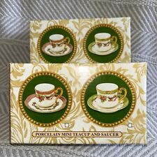 Mini taza de té y platillo de porcelana Cracker Barrel lote de dos A5 segunda mano  Embacar hacia Argentina