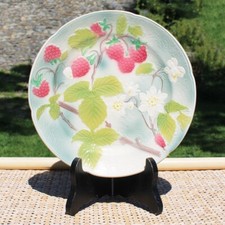 Ancienne assiette barbotine d'occasion Ancienne assiette barbotine d'occasion  Cerisy-la-Salle