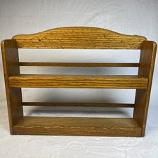 Prateleiras de especiarias de madeira vintage 2 camadas marrom organizador de parede ou balcão country comprar usado  Enviando para Brazil