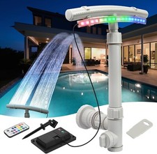 Fonte de piscina para piscina acima e no solo com luzes LED 12 cores, luzes solares comprar usado  Enviando para Brazil