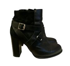 Topshop black leather for sale  COLCHESTER