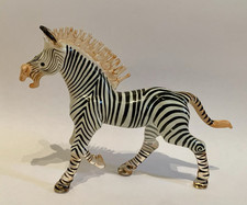 Zebra de vidro miniatura detalhe fino arte vidro animal 9cm de altura, usado comprar usado  Enviando para Brazil