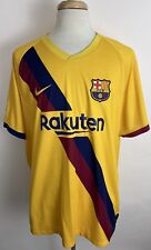 Camiseta para hombre Nike Barcelona FC 3XL Dri Fit 2019/20 visitante Barça parches amarilla segunda mano  Embacar hacia Argentina