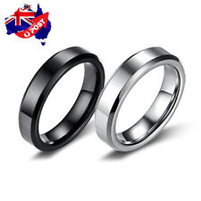 Aliança de casamento masculina feminina titânio aço inoxidável 4 mm acabamento escovado anel confortável comprar usado  Enviando para Brazil