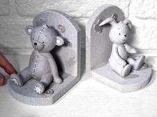 Rabbit bear bookends for sale  RYDE