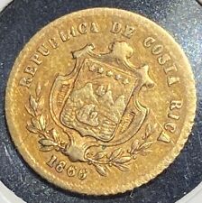 ORO RARO Costa Rica 1866 GW Peso 1 Año Tipo/Variedad!!! ¡Baja acuñación!, usado segunda mano  Embacar hacia Argentina