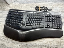 Teclado com fio USB ergonômico natural Microsoft 4000 V1.0 preto KU-0462 comprar usado  Enviando para Brazil