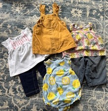 Vestido jeans regatas roupas de verão para bebês meninas 9 meses peça única GAP Carters comprar usado  Enviando para Brazil