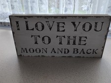 Decorative wooden sign.love for sale  ONGAR