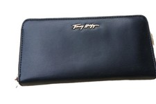 Usado, Carteira TOMMY Hilfiger designer icônico com zíper em torno preta com bolso para moedas comprar usado  Enviando para Brazil
