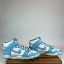 Tênis esportivo masculino Nike Dunk alto azul frio couro tamanho 13 M excelente estado usado comprar usado  Enviando para Brazil