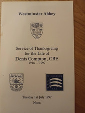 Denis compton service for sale  BRISTOL