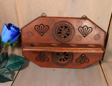 Suporte antigo francês esculpido à mão para cachimbo de parede de madeira arte popular bretã comprar usado  Enviando para Brazil