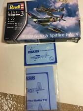Kit modelo Pegasus Spitfire Vs Me109 e 1:72 Bolton Paul Balliol T2 1/72 comprar usado  Enviando para Brazil