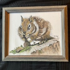 Vintage chipmunk painting for sale  Grass Valley
