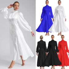 Usado, Vestido Feminino Louvor Vestido de Dança Robe Igreja Dancewears Maxi Festival Cetim Moderno comprar usado  Enviando para Brazil