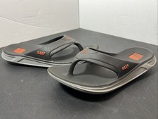 Sandálias tanga REEF cinza escuro com acabamento laranja chinelos masculinos tamanho 10 comprar usado  Enviando para Brazil