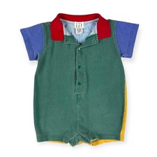 Romper Baby Gap meninos vintage anos 90 bloco colorido peça única algodão L 12-18 Mos comprar usado  Enviando para Brazil