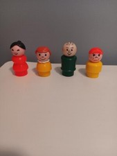 Vintage Fisher Price Little People Rodzina 4-osobowa mama tata gniewny chłopiec dziewczynka na sprzedaż  Wysyłka do Poland