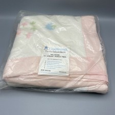 Cobertor de berço vintage Cradlecraft 36x50" rosa nylon encadernação floral novo comprar usado  Enviando para Brazil