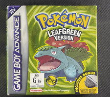 Pokemon Company Leaf versão verde Nintendo Game Boy Advance caixa e jogo 2010 comprar usado  Enviando para Brazil