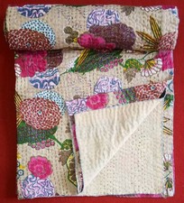 Colcha Kantha feita à mão colcha única estampa de frutas algodão Kantha reversível comprar usado Colcha Kantha feita à mão colcha única estampa de frutas algodão Kantha reversível comprar usado  Enviando para Brazil
