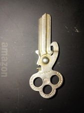 Vintage YALE & TOWNE Stamford Conn EUA Postmaster CHAVE ARTICULADA EM BRANCO Latão Sem Cortes comprar usado  Enviando para Brazil