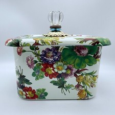 MacKenzie Childs Flower Market caixa esmalte metal joias botão receita vasilha, usado comprar usado  Enviando para Brazil