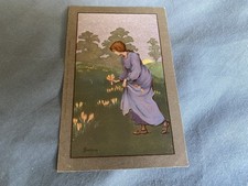 Girl gathering flowers for sale  SALISBURY