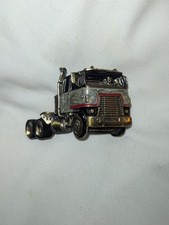 Fivela de cinto vintage 1980 3D semi caminhão pintura esmalte ótima fivela americana EUA  comprar usado  Enviando para Brazil
