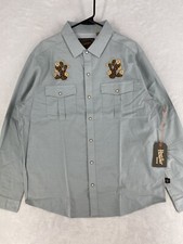 Camisa masculina Howler Bros grande gaúcha pérola snapshirt faroeste cowboy peras espinhosas, usado comprar usado  Enviando para Brazil