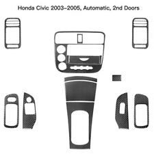 Kit completo de acabamento de capa interior fibra de carbono 2 portas 2003-2005 para Honda Civic 14 peças comprar usado  Enviando para Brazil