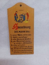 Wandbrettchen holz hausordnung gebraucht kaufen  Schwalmstadt