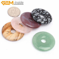 Natural Pedras Preciosas Redonda Miçangas Pingente Donut Para Fabricação De Joias 1 Pcs Uk, usado comprar usado  Enviando para Brazil
