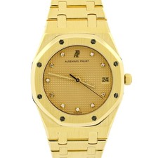 Audemars Piguet Royal Oak FÁBRICA CHAMPANHE DIAMANTE OURO AMARELO 18K quartzo 35mm comprar usado  Enviando para Brazil