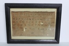 Amostrador antigo de arte popular do século XIX de 1832 com moldura e vidro primitivos comprar usado  Enviando para Brazil