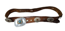 Leather brass concho for sale  North Bennington