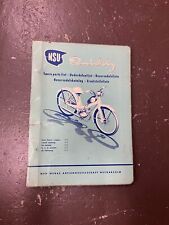 NSU Quickly 1955 lista de piezas de repuesto para motocicleta catálogo libro alemán segunda mano  Embacar hacia Mexico